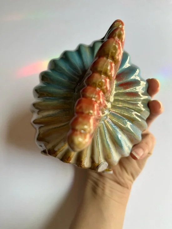 Puffer Fish Home Decor Ceramic 5.25"H X 5.75"L X 3.5"W Free Standing Glazed - Picture 6 of 11